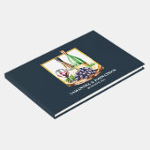 Waterverf wijnflessen wijngaard wijnmakerij land gastenboek (Hoek)