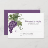 Waterverf Wijngaard | Bruiloft RSVP (Voorkant / Achterkant)