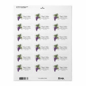 Waterverf Wijngaard | Postadres Etiket (Full Sheet)