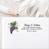 Waterverf Wijngaard | Retouradres Etiket (Insitu)