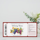 Waterverf Wijngaard Tour Cadeaubon Kaart (Staand voorkant)