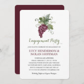 Waterverf wijngaard | Verlovingsfeest Kaart (Voorkant / Achterkant)