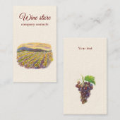 Waterverf wijngaard visitekaartje (Voorkant / Achterkant)