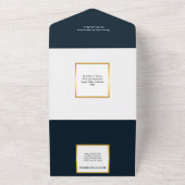 Waterverf wijngaard wijnflessen druiven chic all in one uitnodiging (Buitenkant)