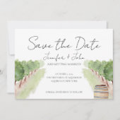 Waterverf wijngaarden Opslaan datum Kaart (Voorkant)