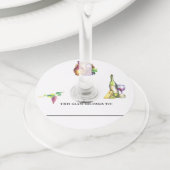 Waterverf Wijnglas marker Identifier papier Label (Dichtbij)