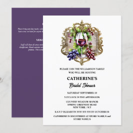 Waterverf  wijnglazen druiven land kaart