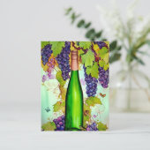 Waterverf Wijnkunst Briefkaart (Staand voorkant)