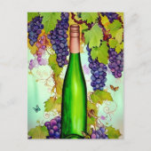 Waterverf Wijnkunst Briefkaart (Voorkant)