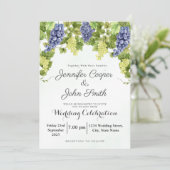 Waterverf wijnmakerij druivenstokken wijngaard bru kaart (Staand voorkant)