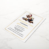 Waterverf wijnproeverij pairing wijngaard goud folie uitnodiging (Gedraaid)