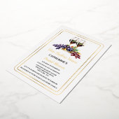 Waterverf wijnproeverij pairing wijnmakerij land folie uitnodiging (Gedraaid)