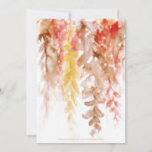 Waterverf wijnstok bruin sinaasappel rood herfst b kaart (Achterkant)