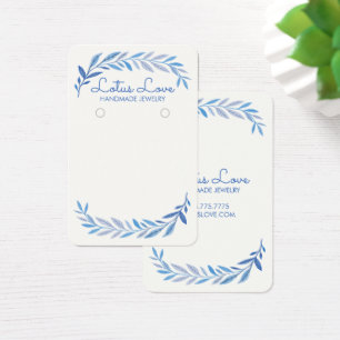 Waterverf Wijnstok Oorbel Ketting Sieraden Display Visitekaartje
