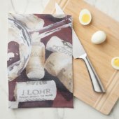 Waterverf Wijntijd Glass Cork Kitchen Towel Theedoek (Quarter Fold)