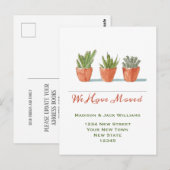 Waterverf Wijziging adres | Verplaatsingsaankondig Briefkaart (Voorkant / Achterkant)