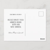 Waterverf Wijziging adres | Verplaatsingsaankondig Briefkaart (Achterkant)