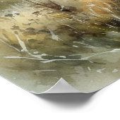 Waterverf wikkelpad door bergvoetzolen poster (Hoek)