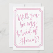 Waterverf Wil je mijn MOH voorstel kaart zijn? (Voorkant)