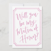 Waterverf Wil je mijn MOH voorstel kaart zijn? (Voorkant)