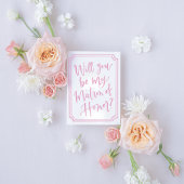 Waterverf Wil je mijn MOH voorstel kaart zijn?