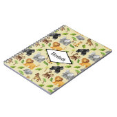 Waterverf Wild Animal Safari Oerwoud Pattern Notitieboek (Linkerzijde)
