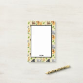 Waterverf Wild Animal Safari Oerwoud Pattern Post-it® Notes (Op bureau)