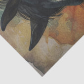 Waterverf Wild Black Horse Decoupage Tissuepapier (Detail)