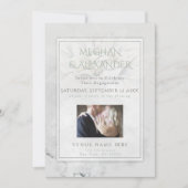 Waterverf Wild Dahlia Verloving Foto Lijst Kaart (Voorkant)