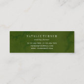 Waterverf Wild Floral Green Foliage Mini Visitekaartje (Achterkant)