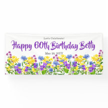 Waterverf Wild Flowers 60th Birthday Party