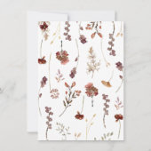 Waterverf Wild Flowers Baby Bingo Game Kaart Notitiekaartje (Achterkant)