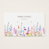 Waterverf Wild Flowers die Hoops Display Kaart bez (Voorkant)