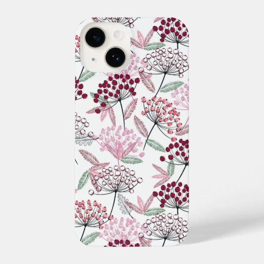 Waterverf Wild Flowers Garden Floral Art iPhone Hoesje (Achterkant)