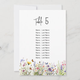 Waterverf Wild Flowers Zitkaarten Kaart