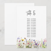 Waterverf Wild Flowers Zitkaarten Kaart (Voorkant / Achterkant)