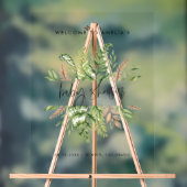 Waterverf Wild Foliage Baby shower Welkom Acryl Bord (Neutraal)