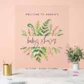 Waterverf Wild Foliage Baby shower Welkom Acryl Bord (Huwelijk)