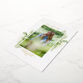 Waterverf Wild Foliage Foto Afstudeerfeest Folie Uitnodiging (Gedraaid)