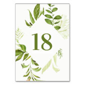 Waterverf Wild Green Foliage Custom Wedding Kaart (Voorkant)