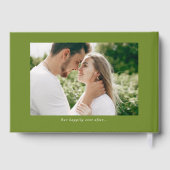 Waterverf Wild Green Foliage Foto Weddenschap Gastenboek (Achterkant)