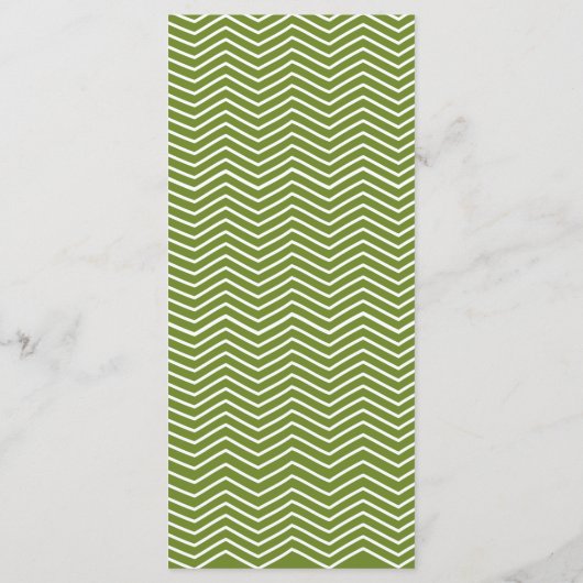 Waterverf Wild Green Foliage Wedding Menu Kaart (Achterkant)