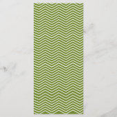 Waterverf Wild Green Foliage Wedding Menu Kaart II (Achterkant)