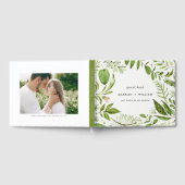 Waterverf Wild Green Foliage Wreath Wedding Gastenboek (Volledig)