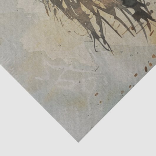 Waterverf Wild Horse Decoupage Tissuepapier (Detail)