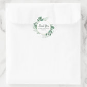 Waterverf Wild Leaves Hunter Green Wedding Ronde Sticker (Tas)