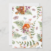 Waterverf Wild Mushroom Baby shower Kaart (Achterkant)