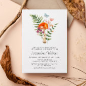 Waterverf Wild Mushroom Baby shower Kaart