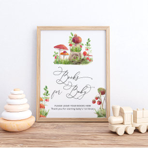 Waterverf Wild Mushroom Boeken voor Baby Poster