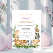 Waterverf Wild One Animals Oerwoud Tropisch 1e Kaart